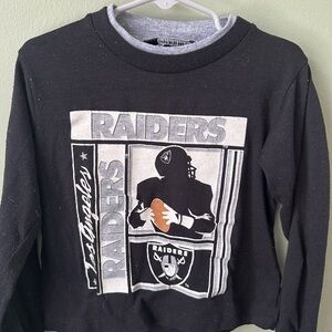 Kids Black Raiders Long Sleeve Shirt